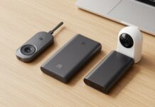 Top 10 Gadgets Under $50 You Must Buy
A minimalist flat-lay of modern tech gadgets, including a smart tracker and portable battery, arranged on a light oak desk.